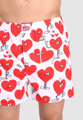 Lousy Livin Boxer shorts 'Rose & Valentines' in Red