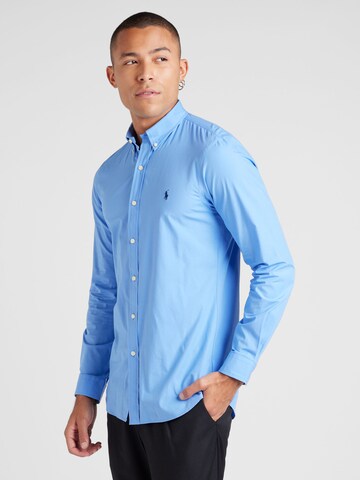 Slim fit Camicia di Polo Ralph Lauren in blu: frontale