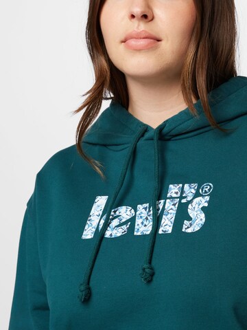 Levi's® Plus Μπλούζα φούτερ 'Graphic Standard Fit Hoodie' σε πράσινο