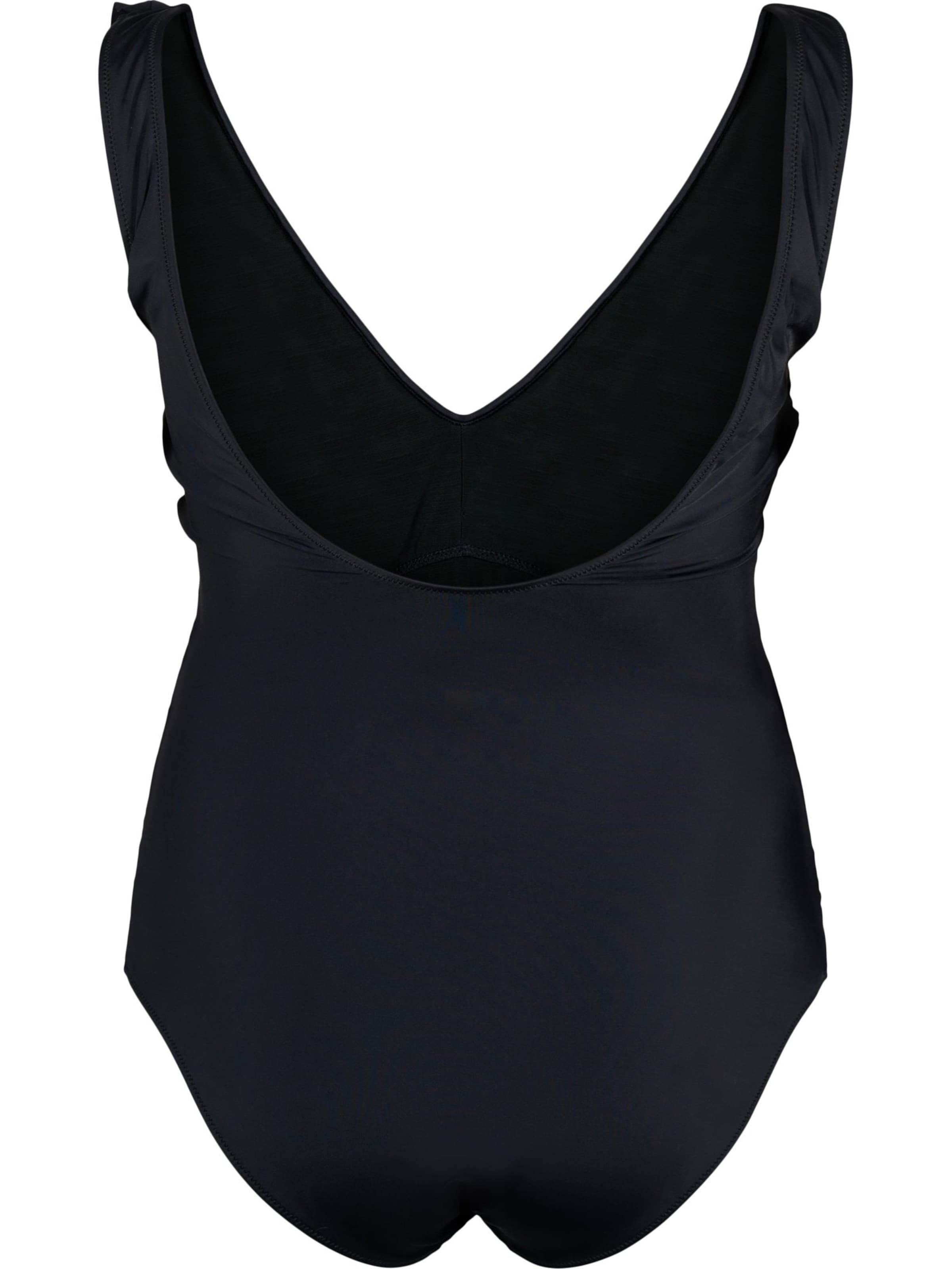 Swim by Zizzi Korzet Jednodielne plavky 'Skitrin' - Čierna