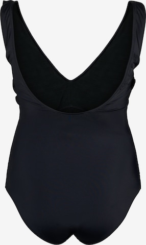 Swim by Zizzi Bustier Badeanzug 'Skitrin' in Schwarz