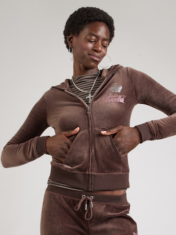 Juicy Couture Tepláková bunda 'HER MAJESTY ROBYN' - Hnedá