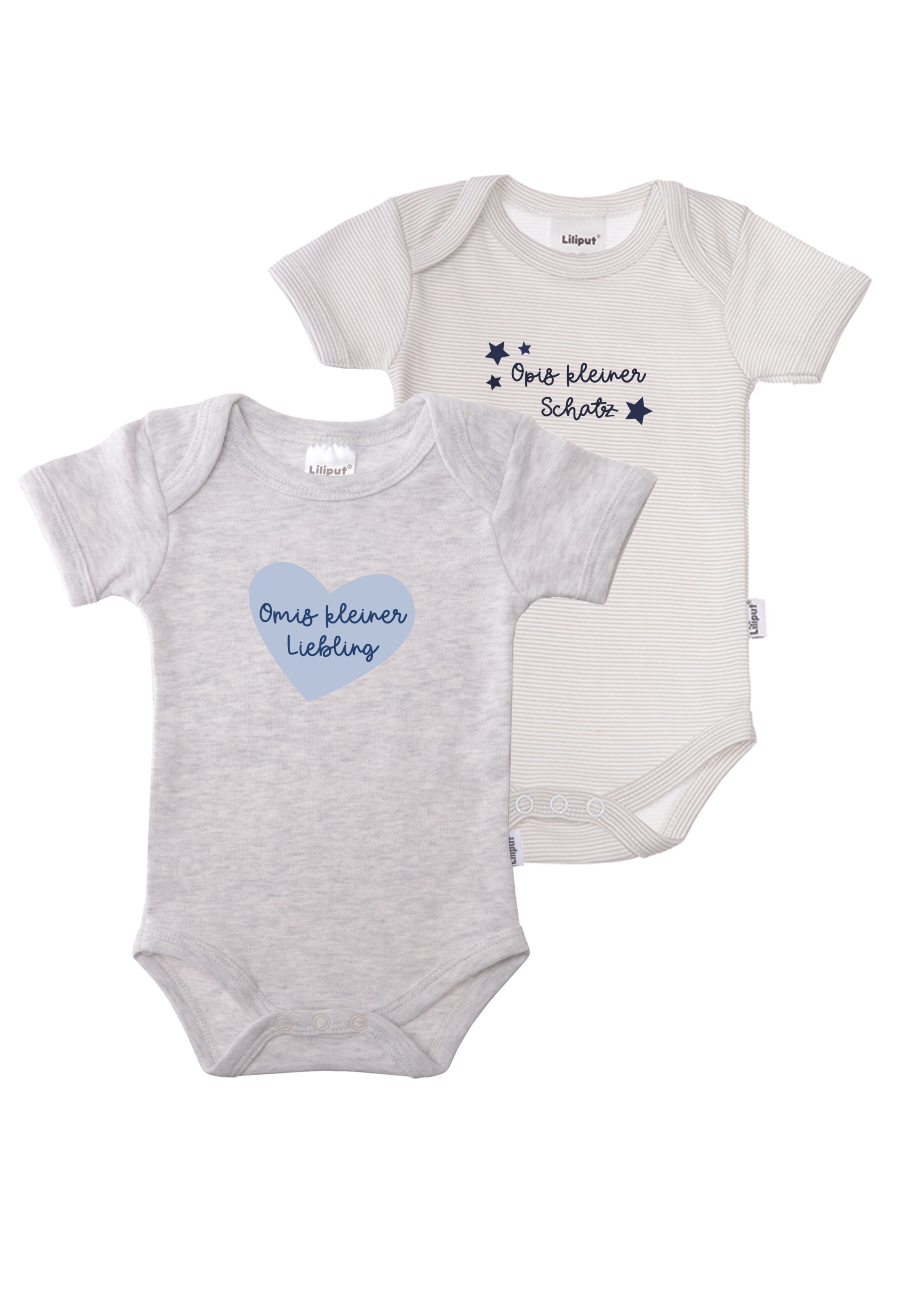 LILIPUT Romper/Bodysuit 'Omis Liebling' in Grey: front