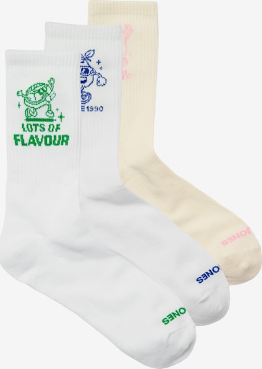 Kojinės 'JACFUNNY' iš JACK & JONES, spalva – pastelinė geltona / balta, Prekių apžvalga