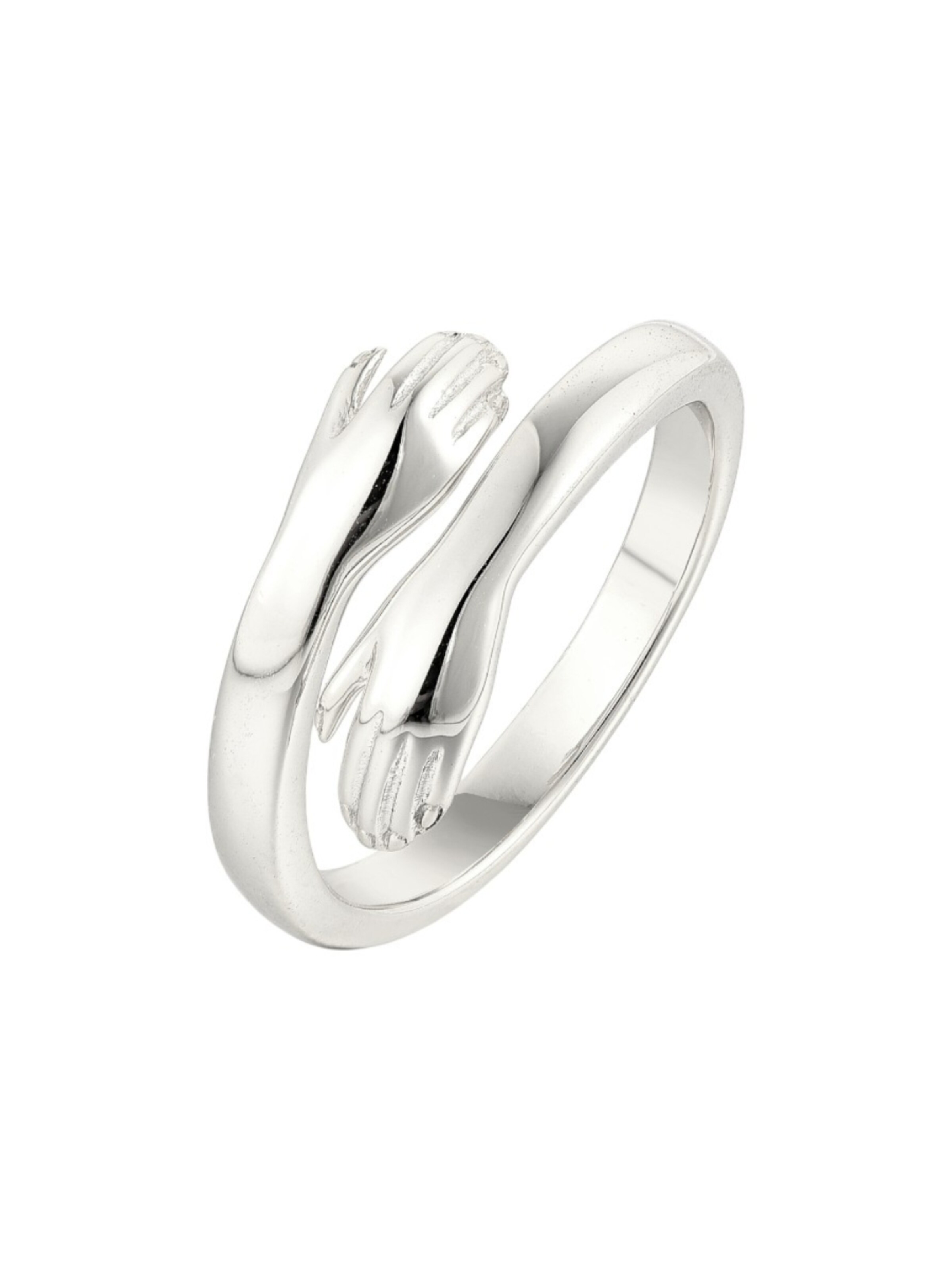 Vielring Ring 'Offener Umarmungsring Liebe'‌‌ in Silber: Vorderseite