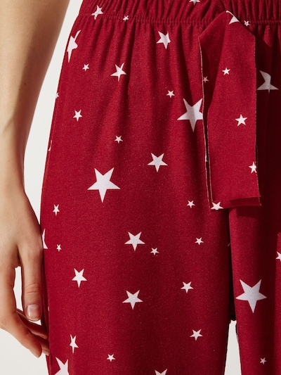 Happiness İstanbul Pyjama en rouge vif / blanc, Vue avec produit