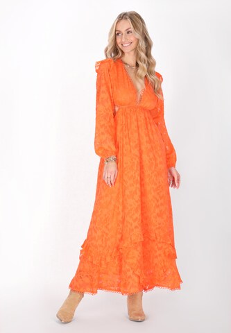 IZIA - Vestido de noche 'Fashion Look' en naranja: frente