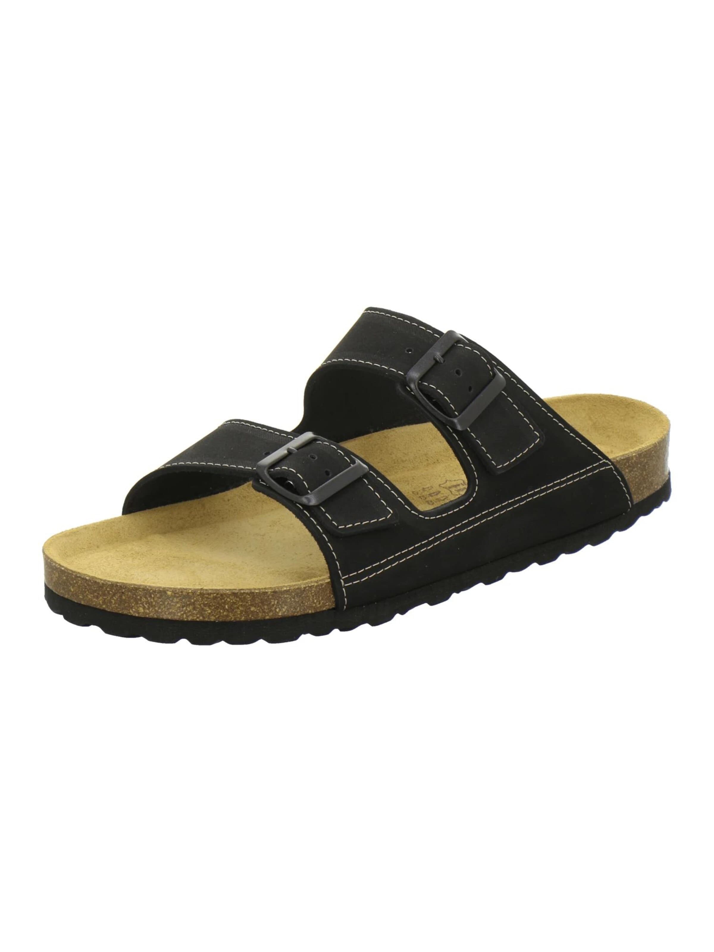 AFS-Schuhe Sandale 'Sandalen Herren schwarz Nubukleder'‌‌‌‌‌‌‌‌ in Schwarz: Vorderseite