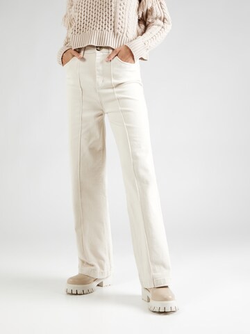 Dorothy Perkins Wide leg Jeans in Beige: voorkant