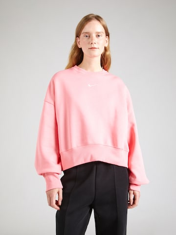 Nike Sportswear Majica 'Phoenix Fleece' | roza barva: sprednja stran