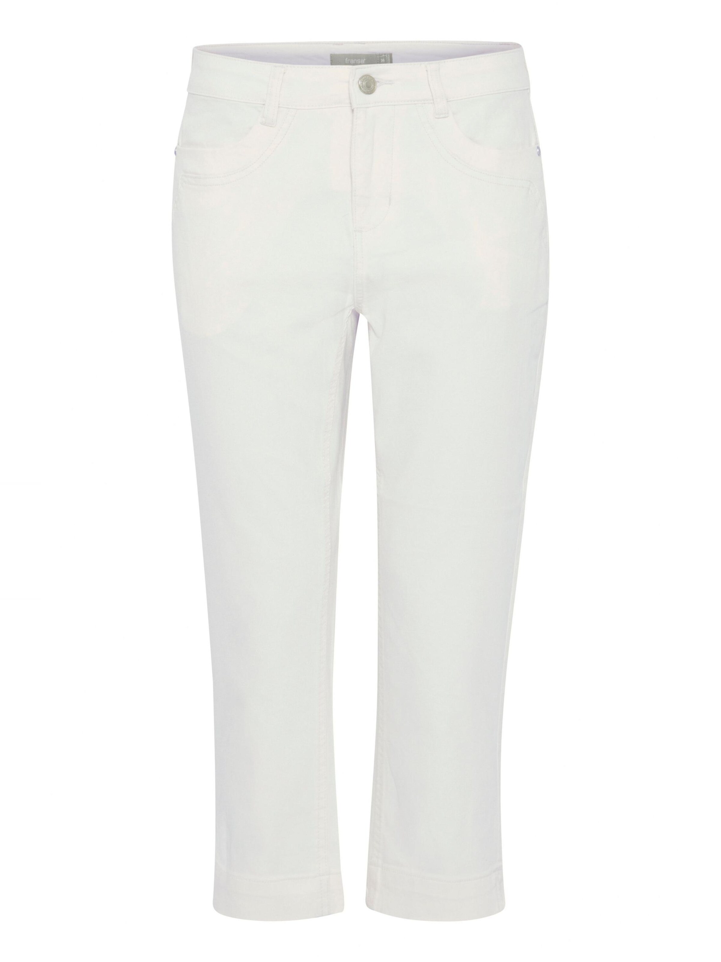 Fransa Slimfit Bukser i hvid: forside
