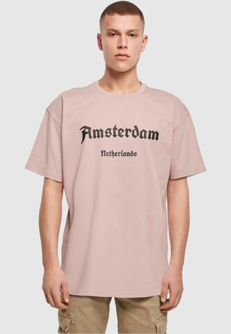 Merchcode T-Shirt 'Amsterdam' in Pink: predná strana