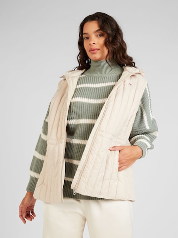 Gilet Tommy Hilfiger Curve en beige : devant