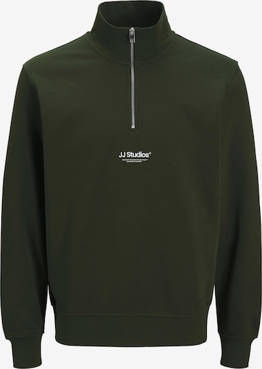 JACK & JONES Collegepaita 'JJESoho' värissä kuusi / valkoinen, Tuotenäkymä