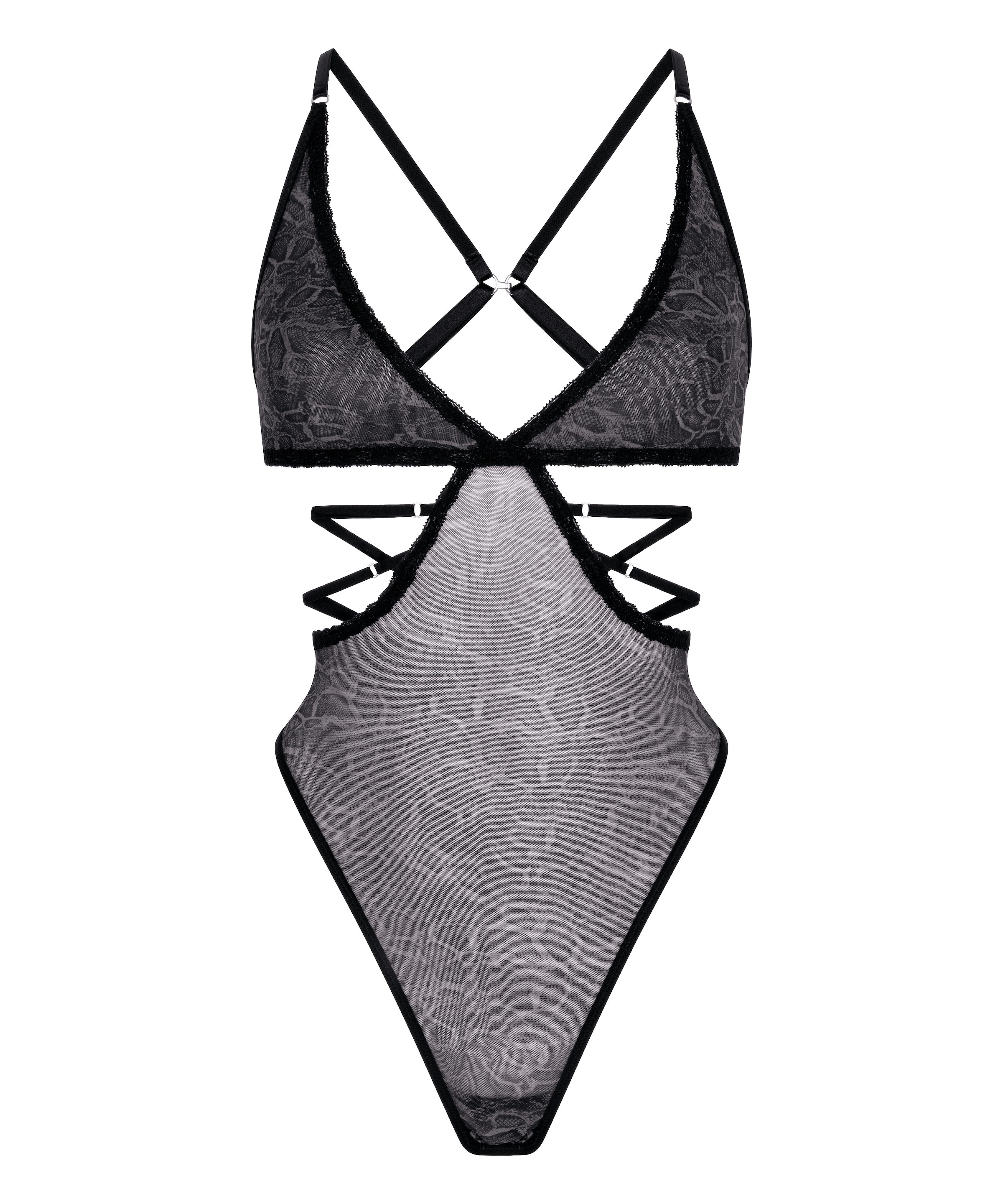 Hunkemöller Body 'Azula' in Grijs: voorkant