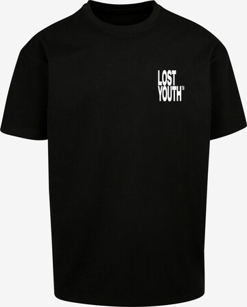 T-Shirt Lost Youth en noir : devant