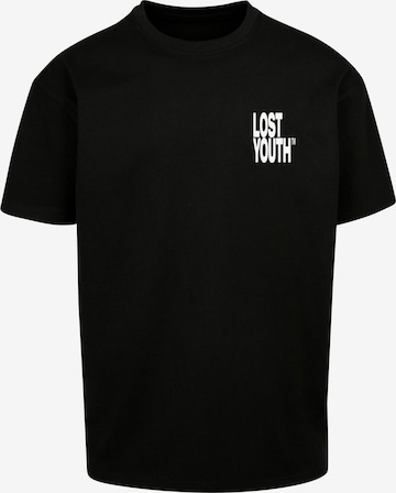 Lost Youth Тениска в черно: отпред
