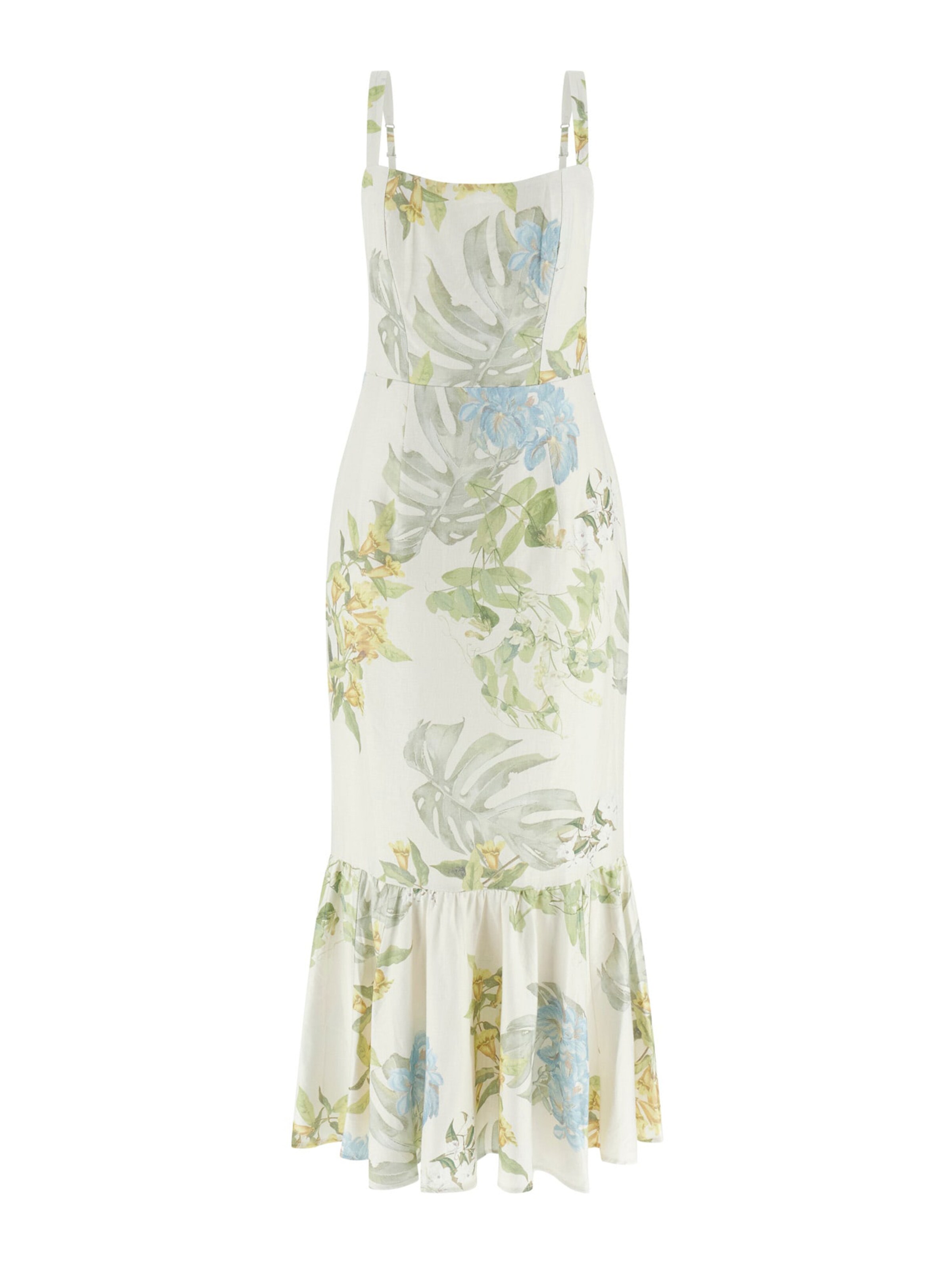 GUESS Kokteiļkleita 'RORY', krāsa - bēšs / debeszils / gaiši pelēks / pasteļzaļš, Preces skats