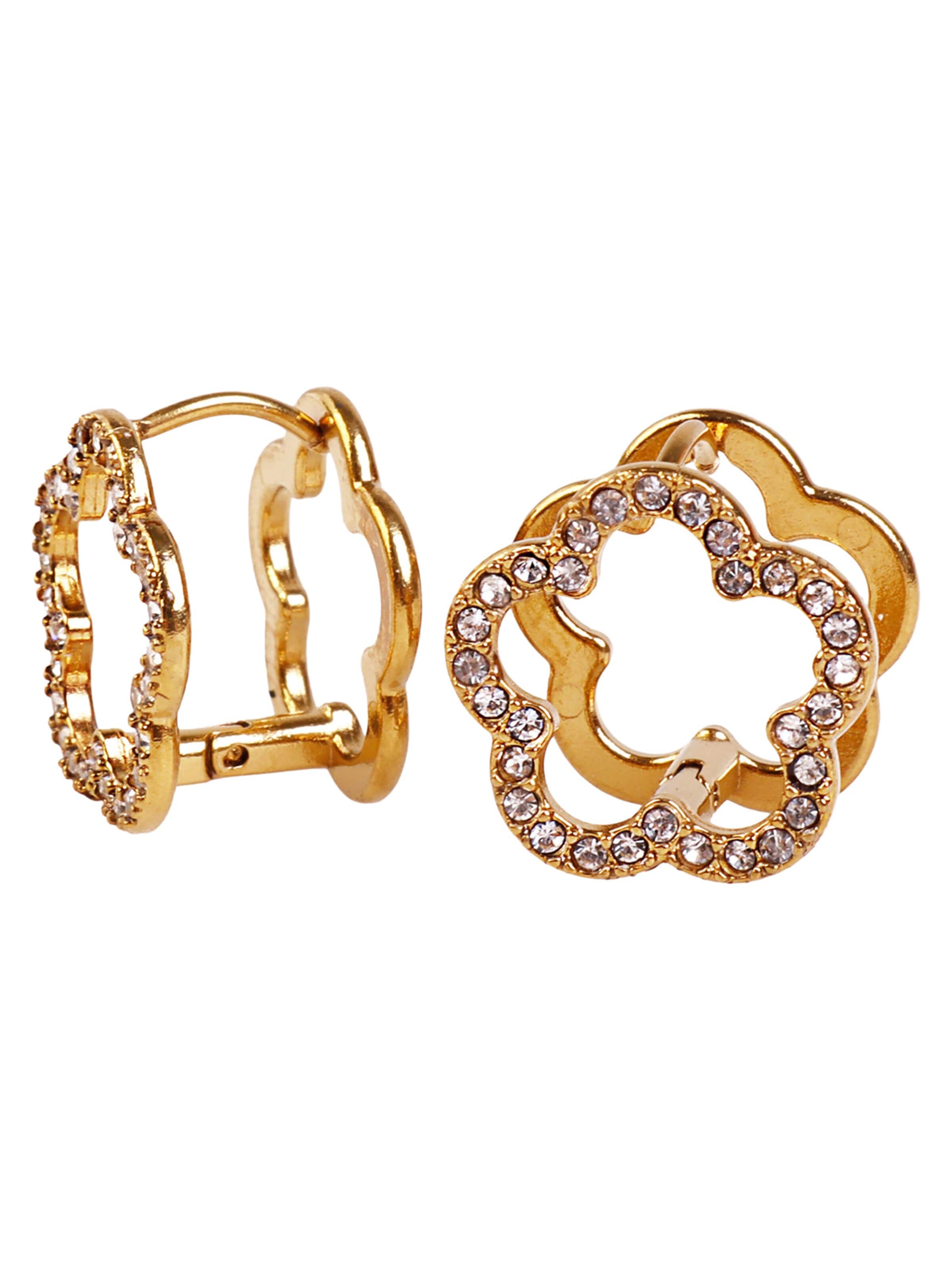 Capelli New York Piercingschmuck 'Ohrstecker in Blütenform – Edelstahl, 18K vergoldet'‌‌‌‌‌‌‌‌‌ in Gold: Vorderseite