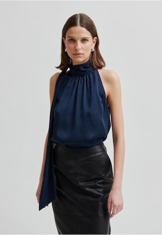 SECOND FEMALE Top 'Kura' – modrá: přední strana