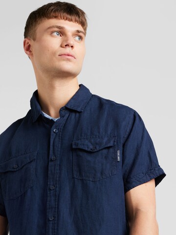 CAMP DAVID Regular fit Button Up Shirt in Blue