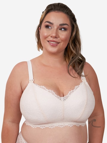 SugarShape Bralette Nursing Bra 'Sensla' in White: front