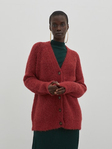 EDITED Knit Cardigan 'Eliandro' in Red: front