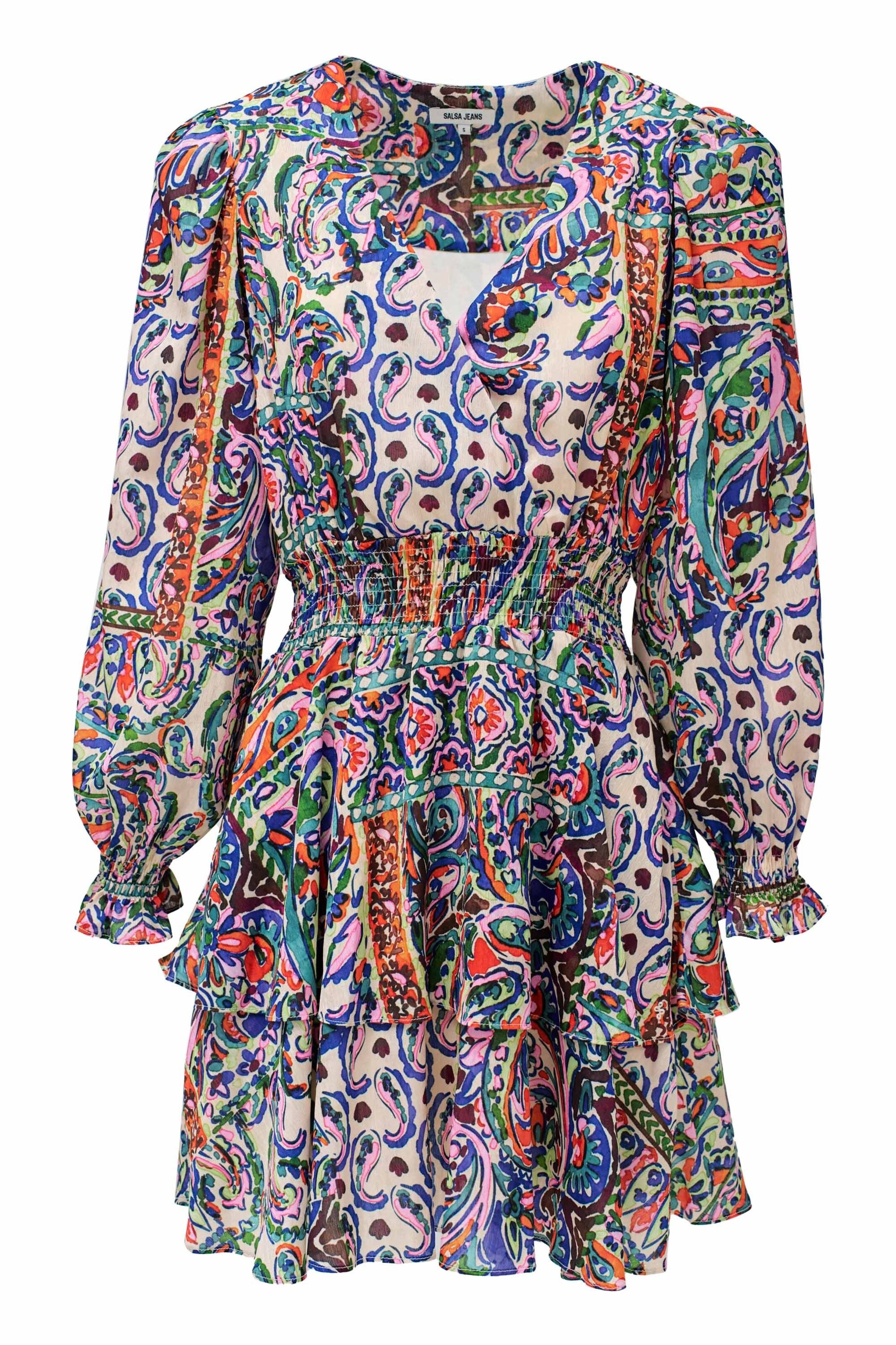 Salsa Jeans Jurk in Gemengde kleuren: voorkant