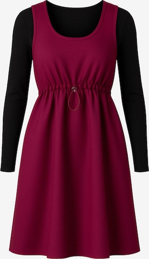 LYN MAMA Kleid in weinrot / schwarz, Produktansicht
