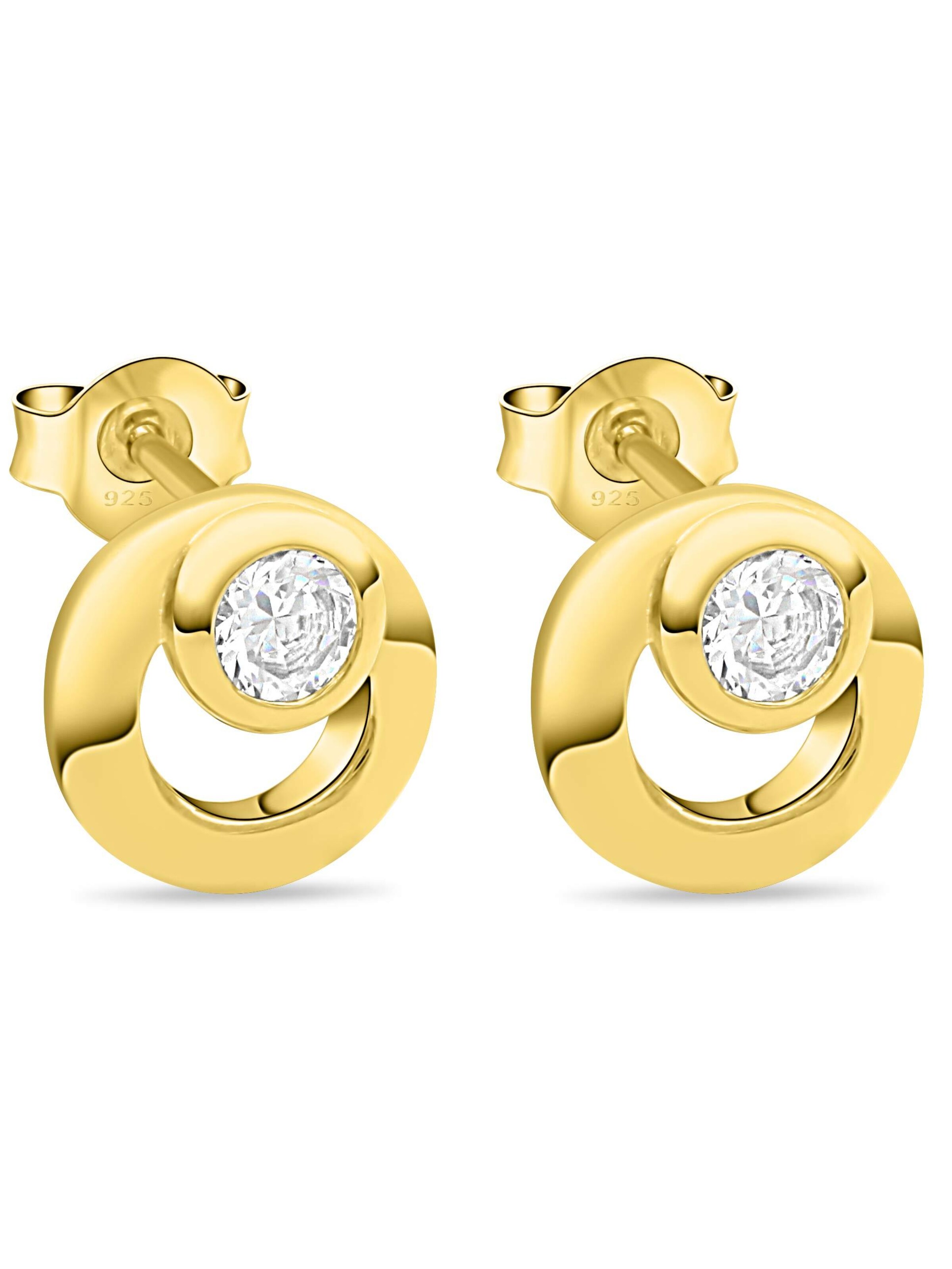 Tony Fein Ohrringe 'Rund'‌‌‌‌ in Gelb