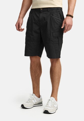 INDICODE JEANS Regular Cargo Pants 'Dreier' in Black