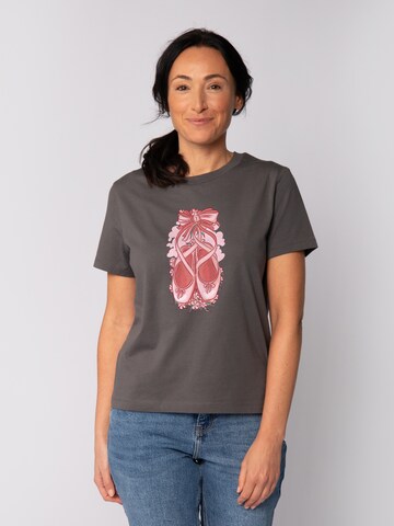 Watapparel Shirt 'Ballettschuhe' in Grijs: voorkant