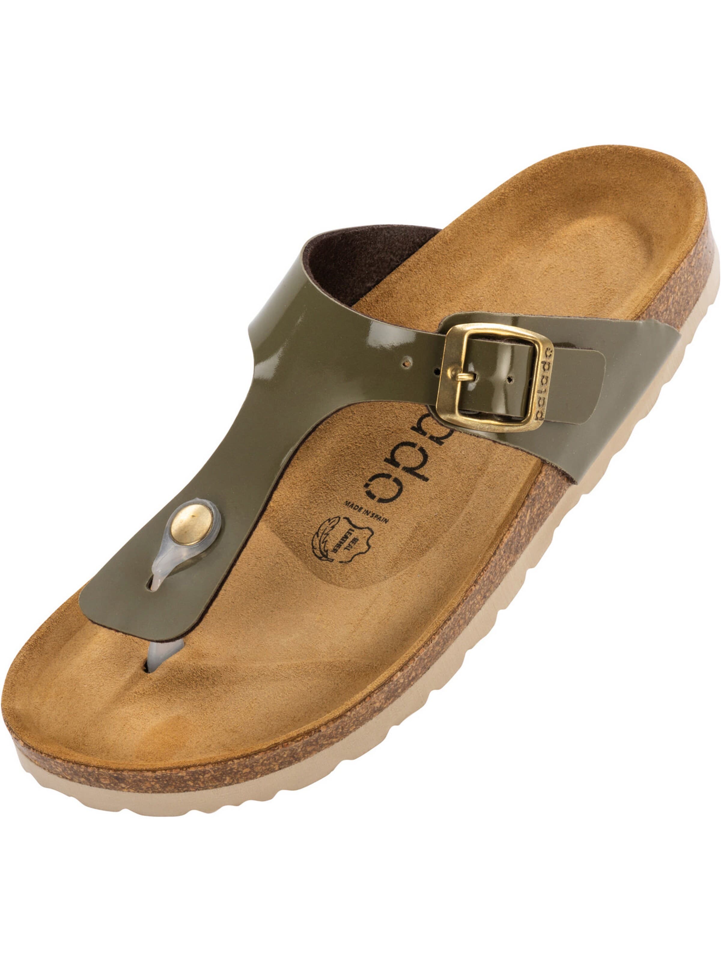 Palado - Sandalias de dedo 'Kos Lack' en verde: frente