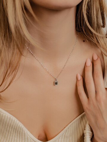 Hey Happiness - Cadena 'Square Rope' en plata