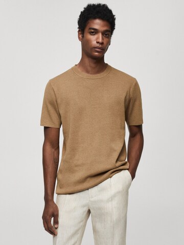 MANGO MAN Pullover 'LINO' in Braun: predná strana