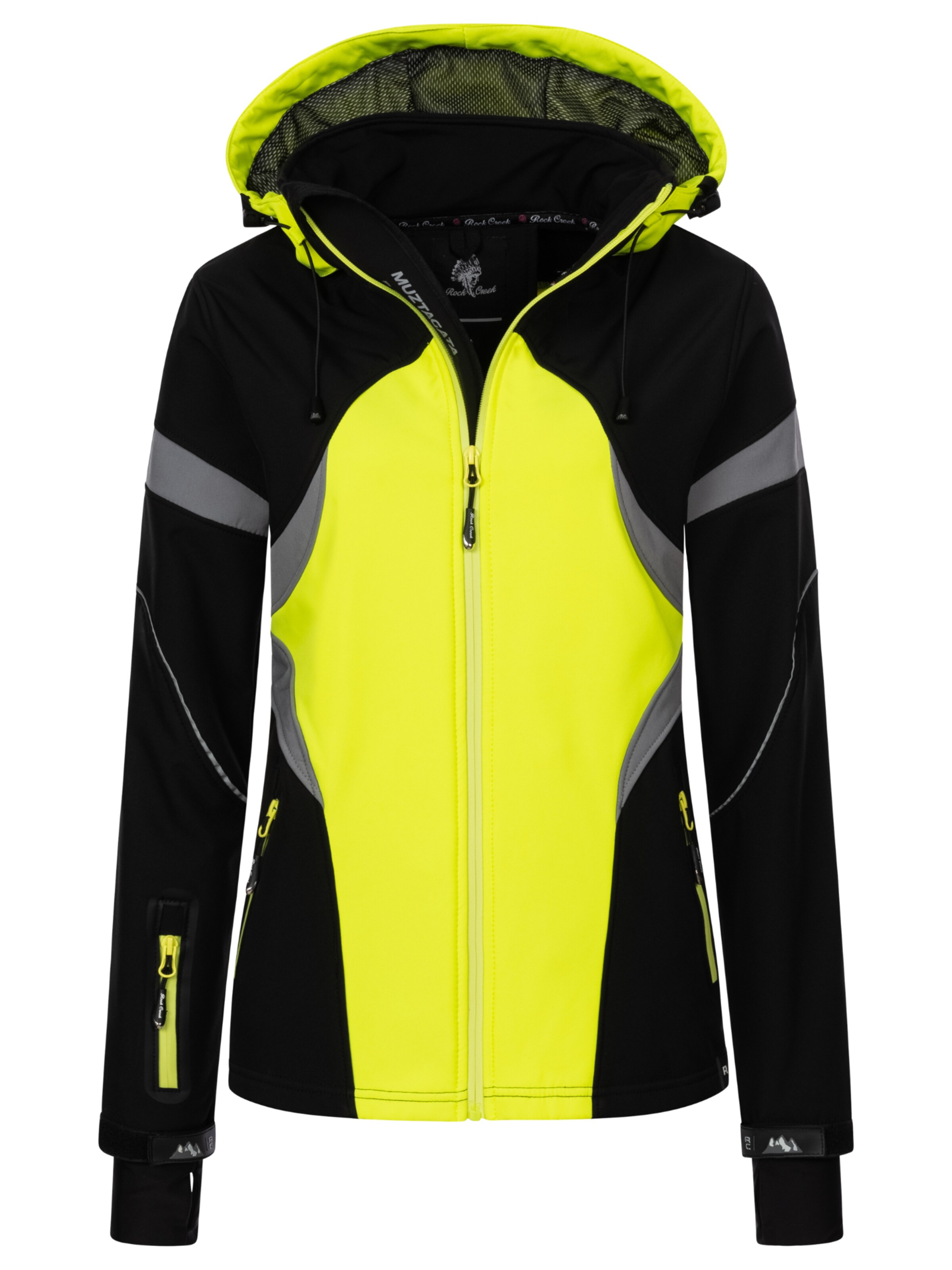 Rock Creek Outdoorjacke in Gelb: Vorderseite