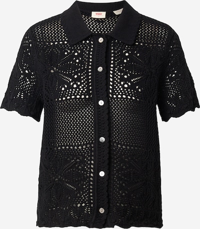 LEVI'S ® Neuletakki 'Susanna Floral Crochet Shirt' värissä musta, Tuotenäkymä