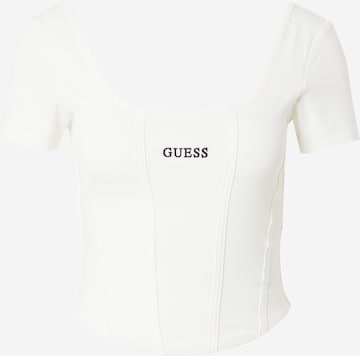 Tricou 'RUTH ACTIVE' de la GUESS pe alb: față