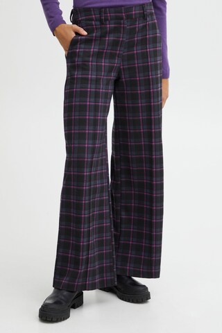 ICHI Wide leg Pants in Blue: front