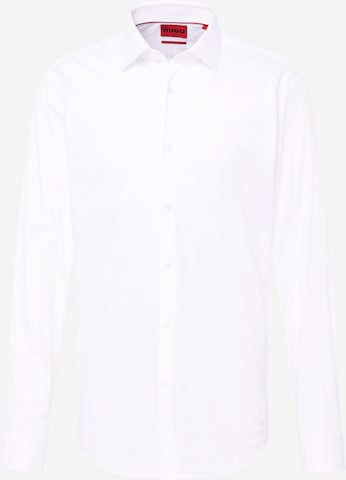 HUGO - Slim Fit Camisa clássica 'King' em branco: frente