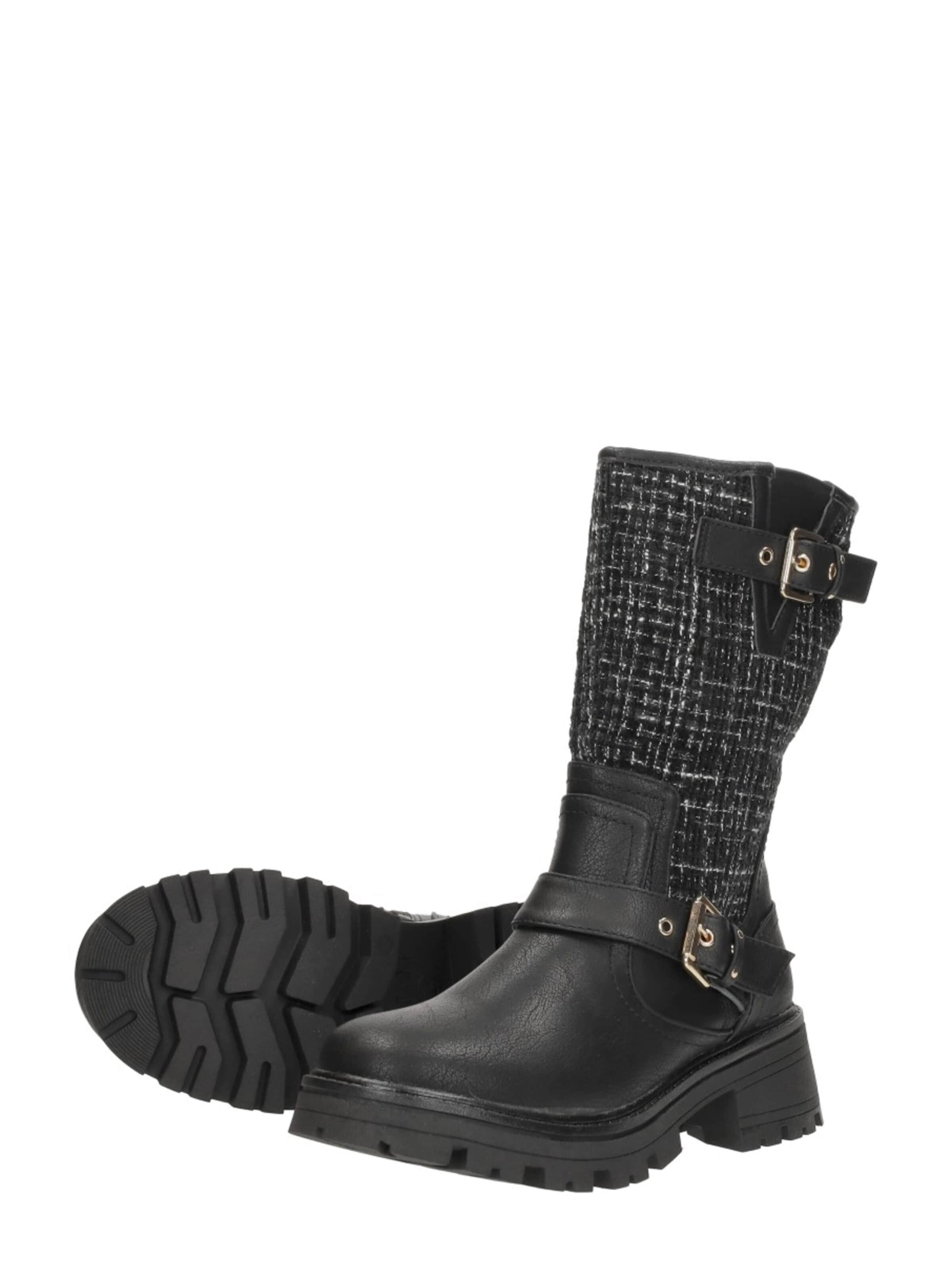 MUSTANG Boots 'Enkellaarsjes Plat' in Black