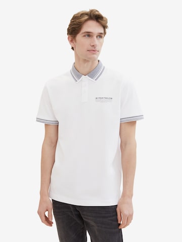 T-Shirt TOM TAILOR en blanc : devant