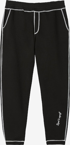 Bershka Zúžený Kalhoty – černá: přední strana