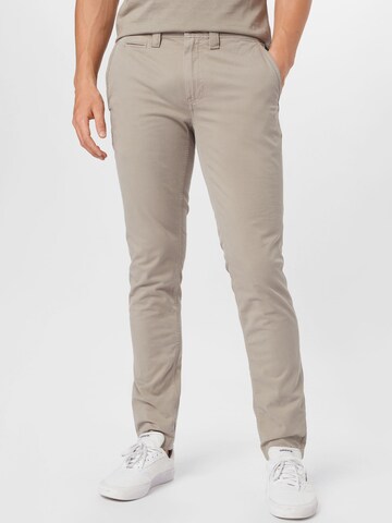 Calvin Klein Jeans Skinny Chinosy w kolorze beżowy: przód