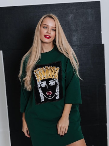 RADADA Oversizekleid 'PAITING' in Grün