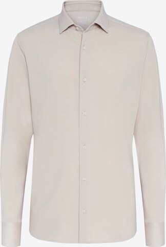 Coupe regular Chemise Boggi Milano en beige : devant