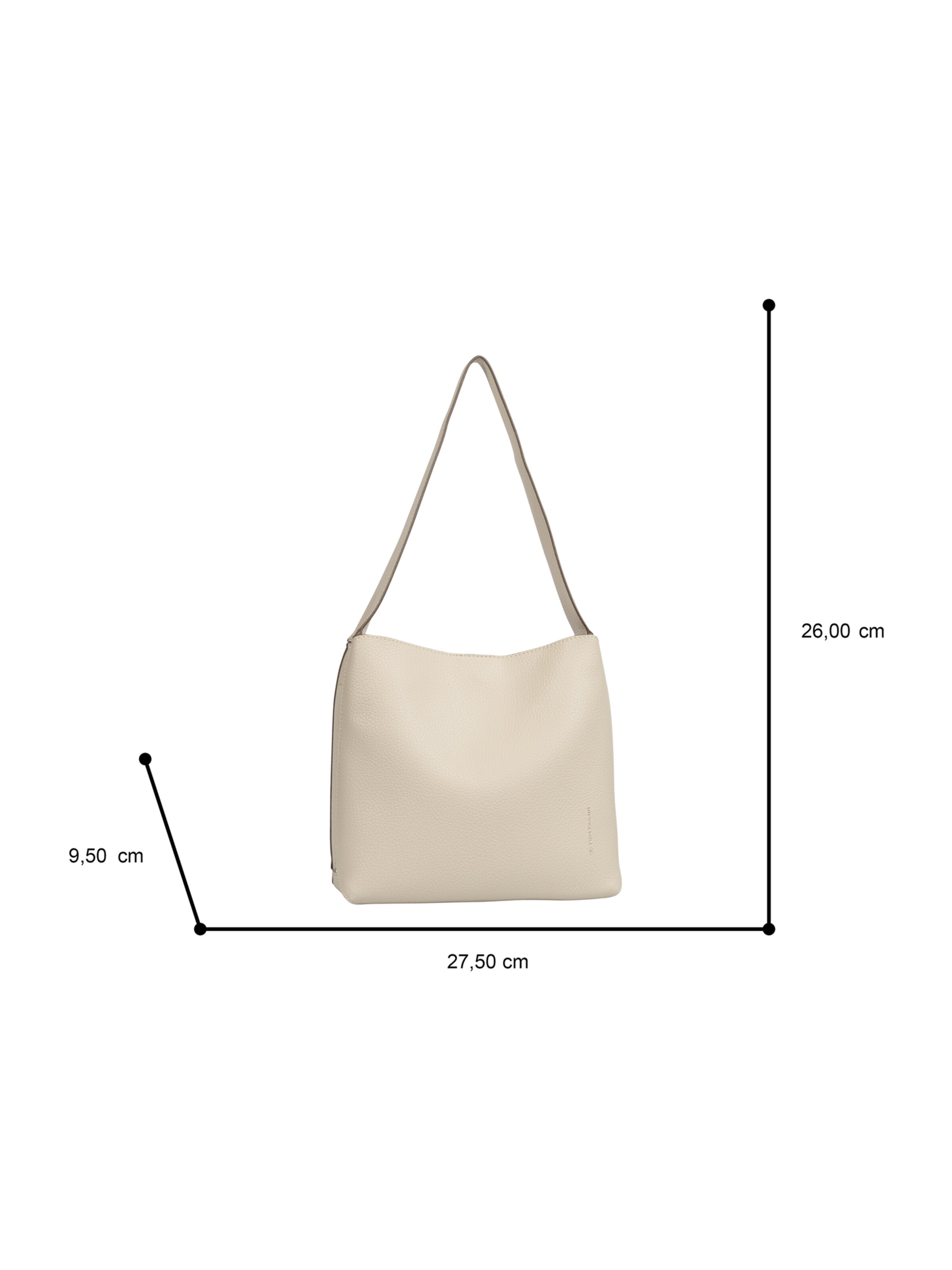 TOM TAILOR Schultertasche 'Angie' in Weiß