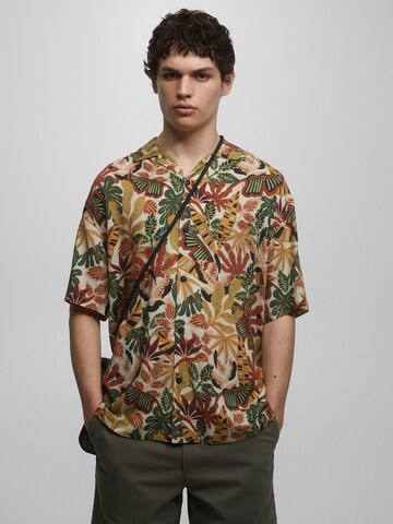 Pull&Bear Regular Fit Hemd in Grün: Vorderseite