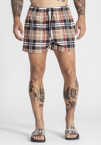 Gianni Kavanagh Board Shorts 'British' in Beige: front