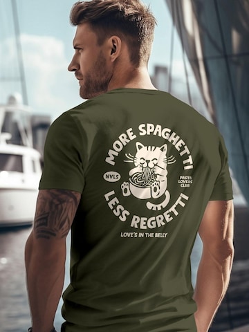 Neverless Shirt 'spaghetti' in Green